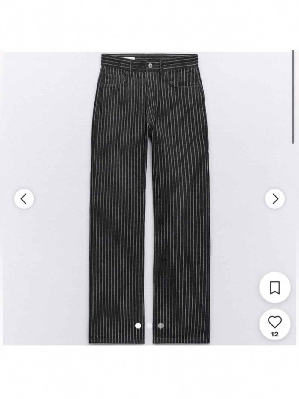 Zara Pinstriped jeans. Straight leg
